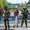 Indian Border Security Force (BSF) soldiers stand guard at the India-Pakistan Wagah border post on the outskirts of Amritsar on April 24. At least 26 people were killed April 22 in Indian-administered Kashmir when gunmen opened fire on tourists, in the region's deadliest attack on civilians since 2000.