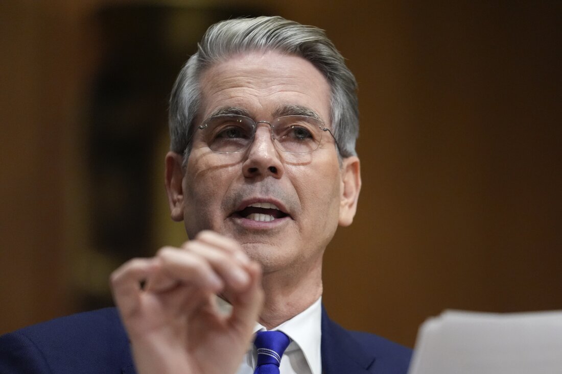 Scott Bessent, the Treasury Secretary, has been tapped by President Trump to be acting director of the Consumer Financial Protection Bureau. Bessent is seen here at the Capitol in Washington last month.