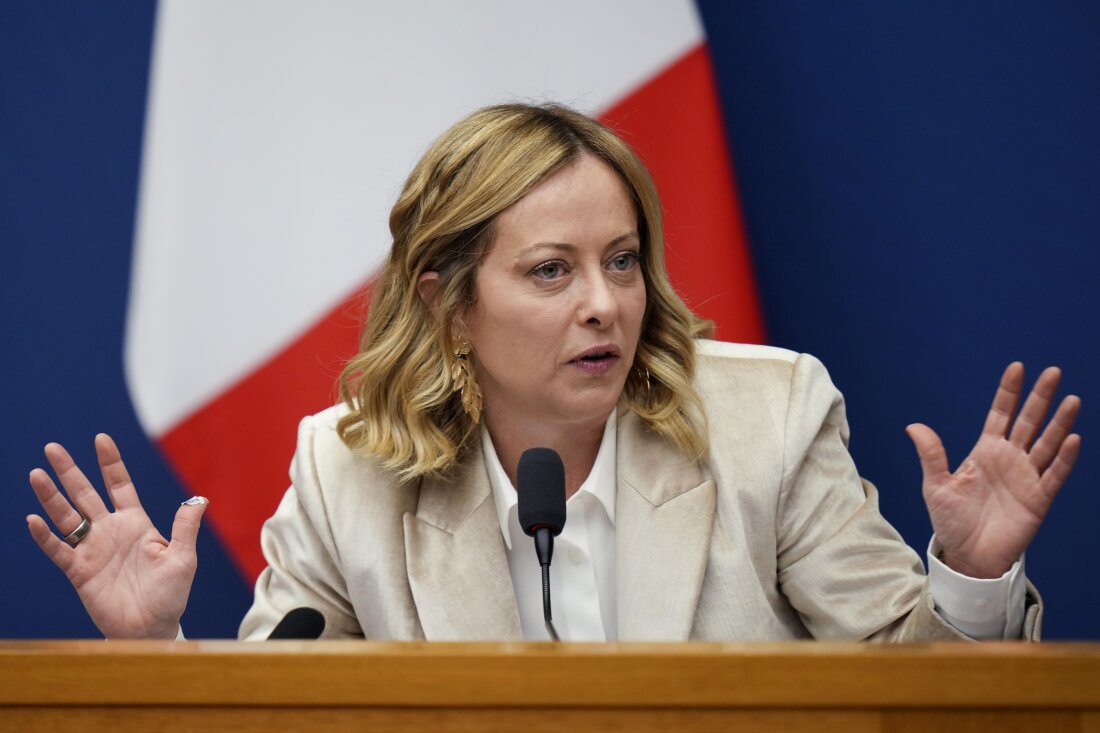 Italian Premier Giorgia Meloni in Rome on Thursday.