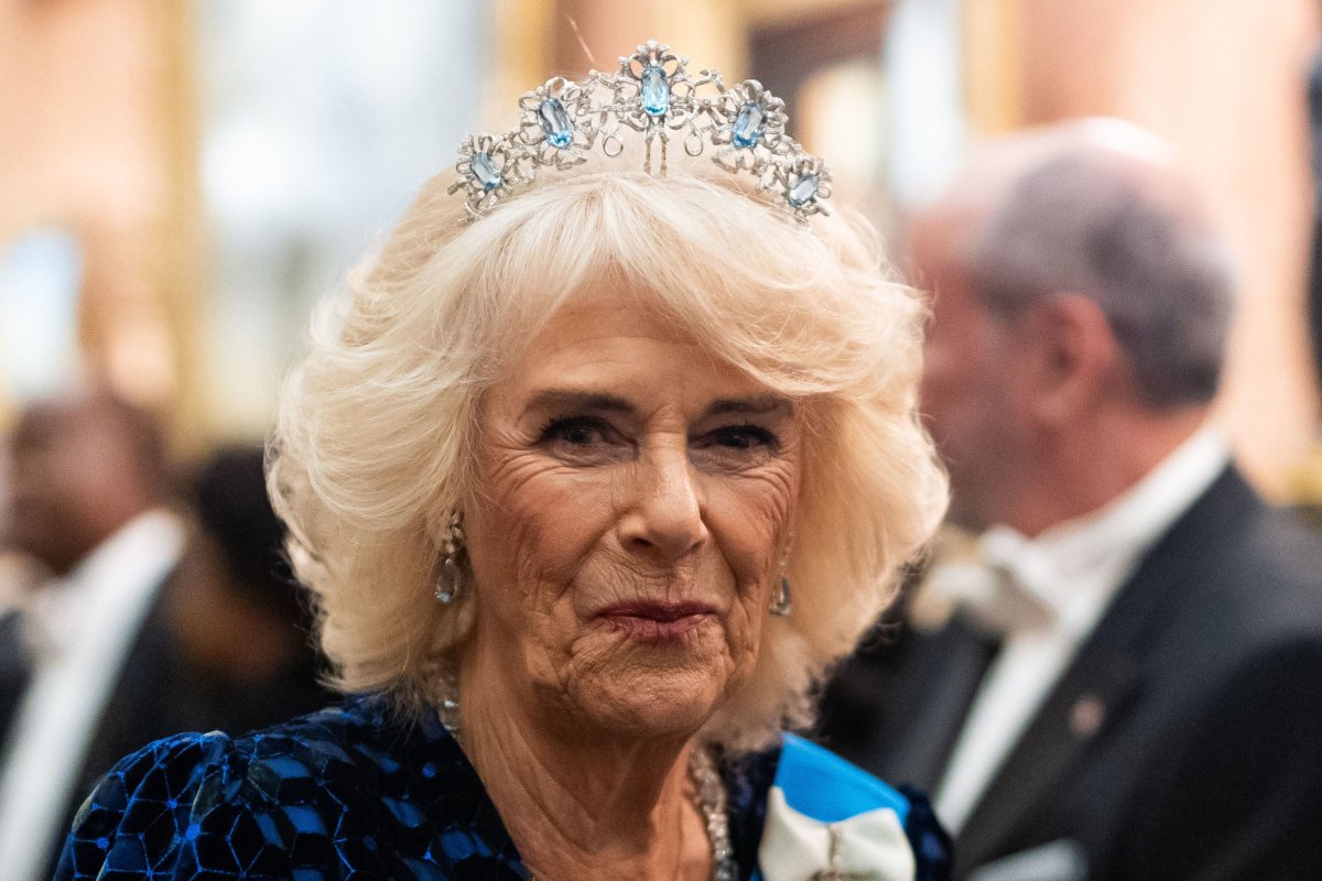 Queen Camilla Wearing a Tiara