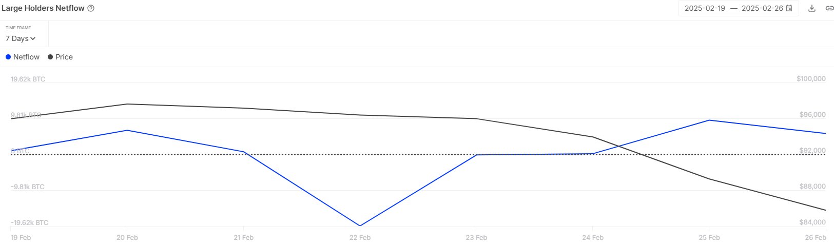 Bitcoin Large Holders Netflow