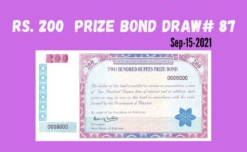 Rs. 200 Prize Bond Draw# 87