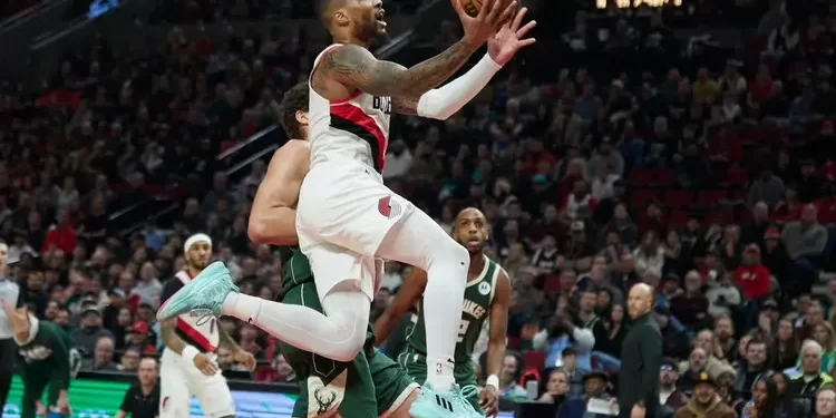 bucks beat trail blazers 127 108 for 8th straight win