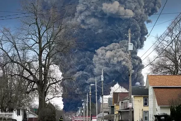 train cars derailed in ohio are 'controlled released' of toxic chemicals
