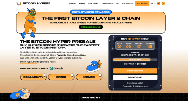 Bitcoin Hyper Landing Page